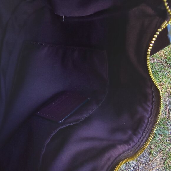 Coach Set Signature Jacquard Strips Zip Hobo Bag & Wristlet NWOT with Care Cards - Picture 12 of 13